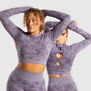 Gymshark Camo Long Sleeve Crop